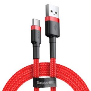 Baseus Type-C Cafule Cable 3A 0.5m Red + Red (CATKLF-A09)