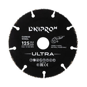 Karbidový kotouč pro brusku ULTRA 125 mm 22,2 mm Dnipro-M PID_2664