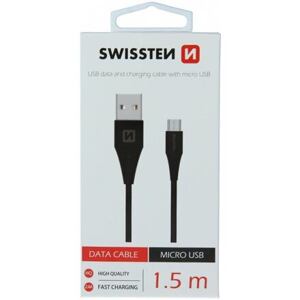 DATA CABLE SWISSTEN USB / MICRO USB 1,5 M BLACK (6,5mm) 71504301