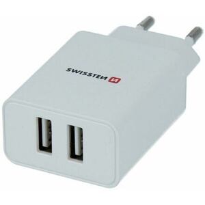 SWISSTEN TRAVEL CHARGER SMART IC WITH 2x USB 2,1A POWER + DATA CABLE USB / LIGHTNING 1,2 M WHITE 22057000