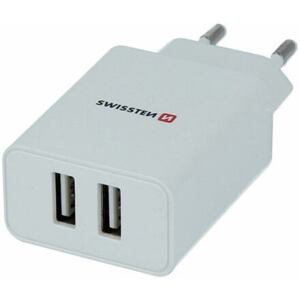 SWISSTEN TRAVEL CHARGER SMART IC WITH 2x USB 2,1A POWER + DATA CABLE USB / LIGHTNING MFi 1,2 M WHITE 22055000
