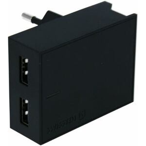 SWISSTEN TRAVEL CHARGER SMART IC WITH 2x USB 3A POWER BLACK 22031000