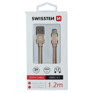 DATA CABLE SWISSTEN TEXTILE USB / USB-C 1.2 M GOLD 71521204