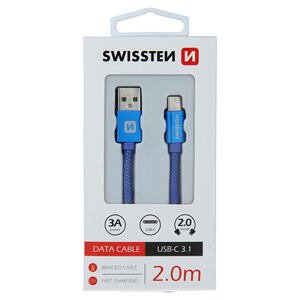 DATA CABLE SWISSTEN TEXTILE USB / USB-C 2.0 M BLUE 71521308