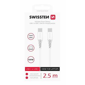 DATA CABLE SWISSTEN TPE USB-C/USB-C POWER DELIVERY 5A (100W) 2,5 M WHITE 71506530