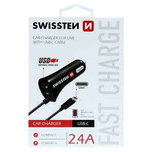 SWISSTEN CAR CHARGER USB-C AND USB 2,4A POWER 20111500