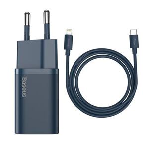 Baseus Travel Charger set Super Si 1C QC (With Simple Wisdom Cable Type-C to Lightning 1m) 20W EU Bl TZCCSUP-B03