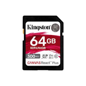 Kingston Canvas React Plus/SDHC/64GB/300MBps/UHS-II U3 / Class 10 SDR2/64GB