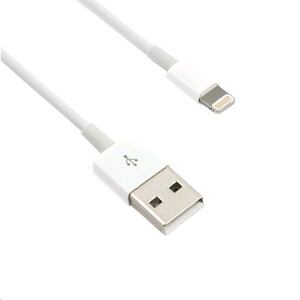 Kabel C-TECH USB 2.0 Lightning (IP5 a vyšší) nabíjecí a synchronizační kabel, 1m, bílý CB-APL-10W