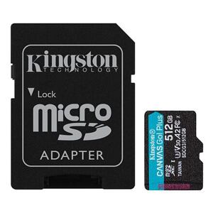 Kingston Canvas Go Plus A2/micro SDXC/512GB/170MBps/UHS-I U3 / Class 10/+ Adaptér SDCG3/512GB