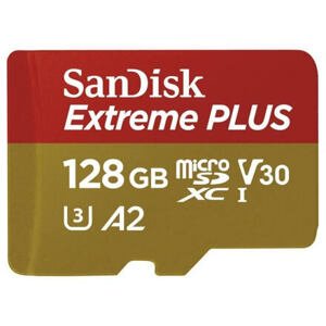 SanDisk Extreme PLUS/micro SDXC/128GB/200MBps/UHS-I U3 / Class 10/+ Adaptér SDSQXBD-128G-GN6MA