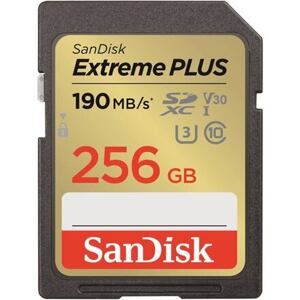 SanDisk Extreme PLUS/SDXC/256GB/190MBps/UHS-I U3 / Class 10 SDSDXWV-256G-GNCIN