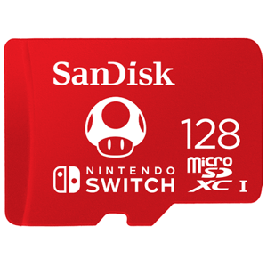 SanDisk Ninendo Switch/micro SDXC/128GB/100MBps/UHS-I U3 / Class 10/Červená SDSQXAO-128G-GNCZN