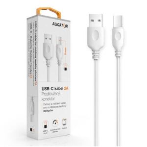 Datový a nabíjecí kabel ALIGATOR USB-C, 7,00 mm, délka 1m, 2A, USB 2.0, bílý