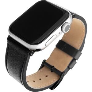 FIXED Leather Strap for Apple Watch 42/44/45 mm, black FIXLST-434-BK