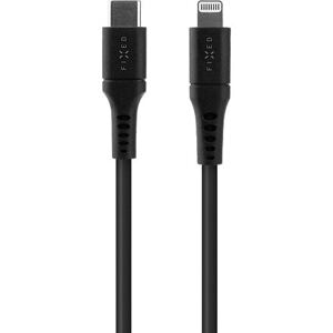 FIXED Liquid Silicone Cable USB-C/Lightning, 0,5m, black FIXDLS-CL05-BK