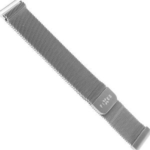 FIXED Mesh Strap for Smatwatch, Quick Release 20mm, silver FIXMEST-20MM-SL
