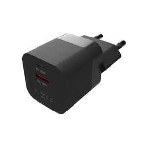FIXED Mini USB-C/USB Travel Charger 20W, black FIXC20M-CU-BK