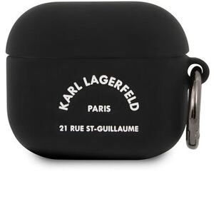 Karl Lagerfeld Rue St Guillaume Silikonové Pouzdro pro Airpods 3 Black KLACA3SILRSGBK