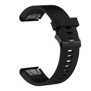 FIXED Silicone Strap for Garmin QuickFit 20mm, black FIXSST-QF20MM-BK
