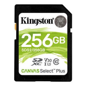 Kingston Canvas Select Plus U3/SDXC/256GB/100MBps/UHS-I U3 / Class 10 SDS2/256GB