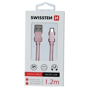 DATA CABLE SWISSTEN TEXTILE USB / MICRO USB 1.2 M ROSE/GOLD 71522205
