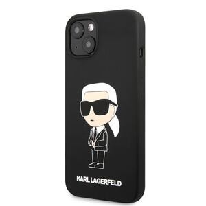 Karl Lagerfeld Liquid Silicone Ikonik NFT Zadní Kryt pro iPhone 13 Black