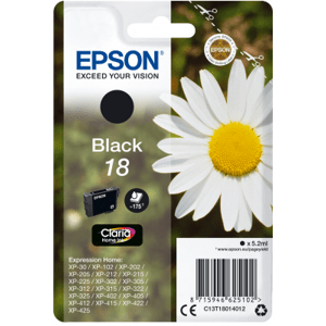 Epson Singlepack Black 18 Claria Home Ink C13T18014012
