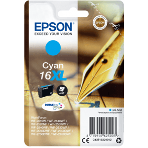 Epson Singlepack Cyan 16XL DURABrite Ultra Ink C13T16324012