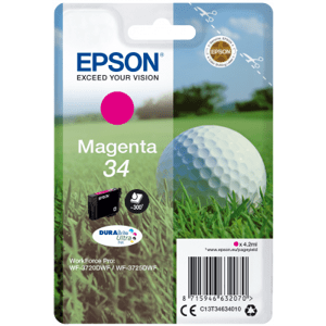 Epson Singlepack Magenta 34 DURABrite Ultra Ink C13T34634010