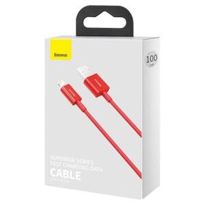 Baseus Lightning Superior Series cable, Fast Charging, Data 2.4A, 1m Red (CALYS-A09) CALYS-A09