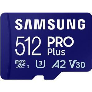 Samsung/micro SDXC/512GB/180MBps/USB 3.0/USB-A/Class 10/+ Adaptér/Modrá MB-MD512SB/WW