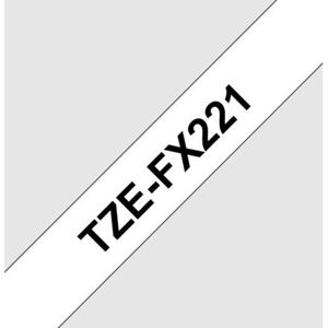 TZE-FX221,  bílá/černá, 9 mm, s flexibilní páskou TZEFX221