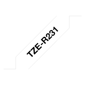 TZE-R231, černý tisk na bílé, šířka 12 mm TZER231