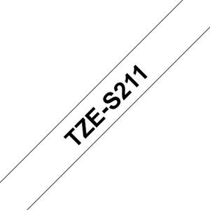 TZE-S211, bílá/černá, 6mm TZES211