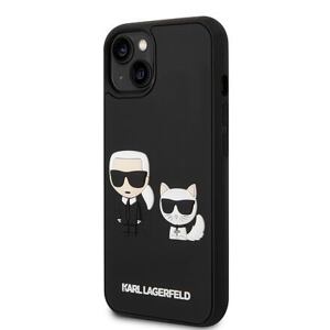 Karl Lagerfeld and Choupette 3D Kryt pro iPhone 14 Plus Black KLHCP14M3DRKCK