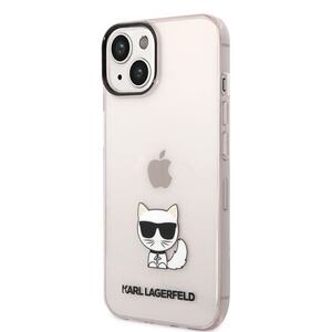Karl Lagerfeld Choupette Logo Zadní Kryt pro iPhone 14 Plus Pink KLHCP14MCTTRI