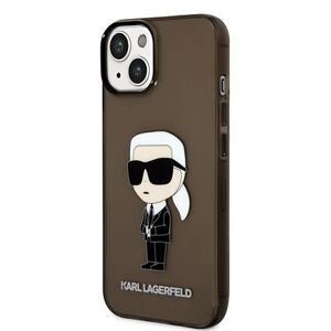 Karl Lagerfeld IML Ikonik NFT Zadní Kryt pro iPhone 14 Plus Black KLHCP14MHNIKTCK