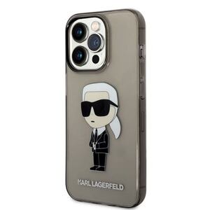 Karl Lagerfeld IML Ikonik NFT Zadní Kryt pro iPhone 14 Pro Black KLHCP14LHNIKTCK