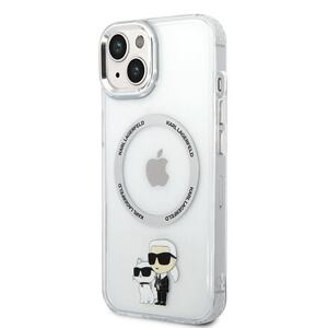 Karl Lagerfeld IML Karl and Choupette NFT MagSafe Zadní Kryt pro iPhone 13 Transparent KLHMP13MHNKCIT