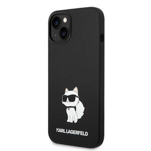 Karl Lagerfeld Liquid Silicone Choupette NFT Zadní Kryt pro iPhone 14 Plus Black KLHCP14MSNCHBCK