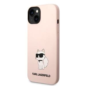 Karl Lagerfeld Liquid Silicone Choupette NFT Zadní Kryt pro iPhone 14 Plus Pink KLHCP14MSNCHBCP