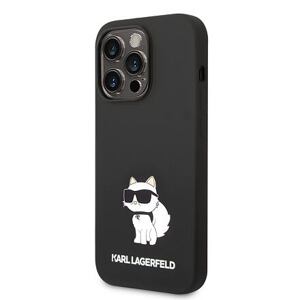 Karl Lagerfeld Liquid Silicone Choupette NFT Zadní Kryt pro iPhone 14 Pro Black KLHCP14LSNCHBCK