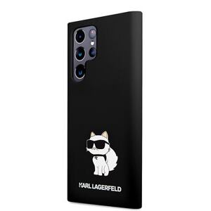 Karl Lagerfeld Liquid Silicone Choupette NFT Zadní Kryt pro Samsung Galaxy S23 Ultra Black KLHCS23LSNCHBCK