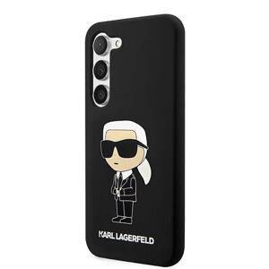 Karl Lagerfeld Liquid Silicone Ikonik NFT Zadní Kryt pro Samsung Galaxy S23 Black KLHCS23SSNIKBCK