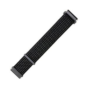 FIXED Nylon Strap for Smartwatch 22mm wide, reflective black FIXNST-22MM-REBK