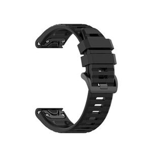 FIXED Silicone Strap for Garmin QuickFit 22mm, black FIXSST-QF22MM-BK