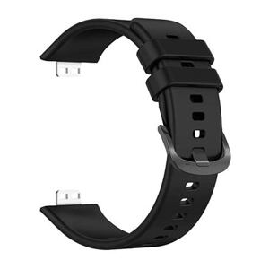 FIXED Silicone Strap for Huawei Watch FIT, black FIXSSTB-1054-BK