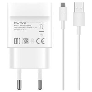 HW-050100E01W Huawei USB Cestovní nabíječka + microUSB Dat. Kabel White (Bulk) 2433381