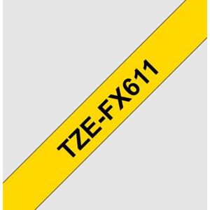TZE-FX611, žlutá / černá, 6mm TZEFX611